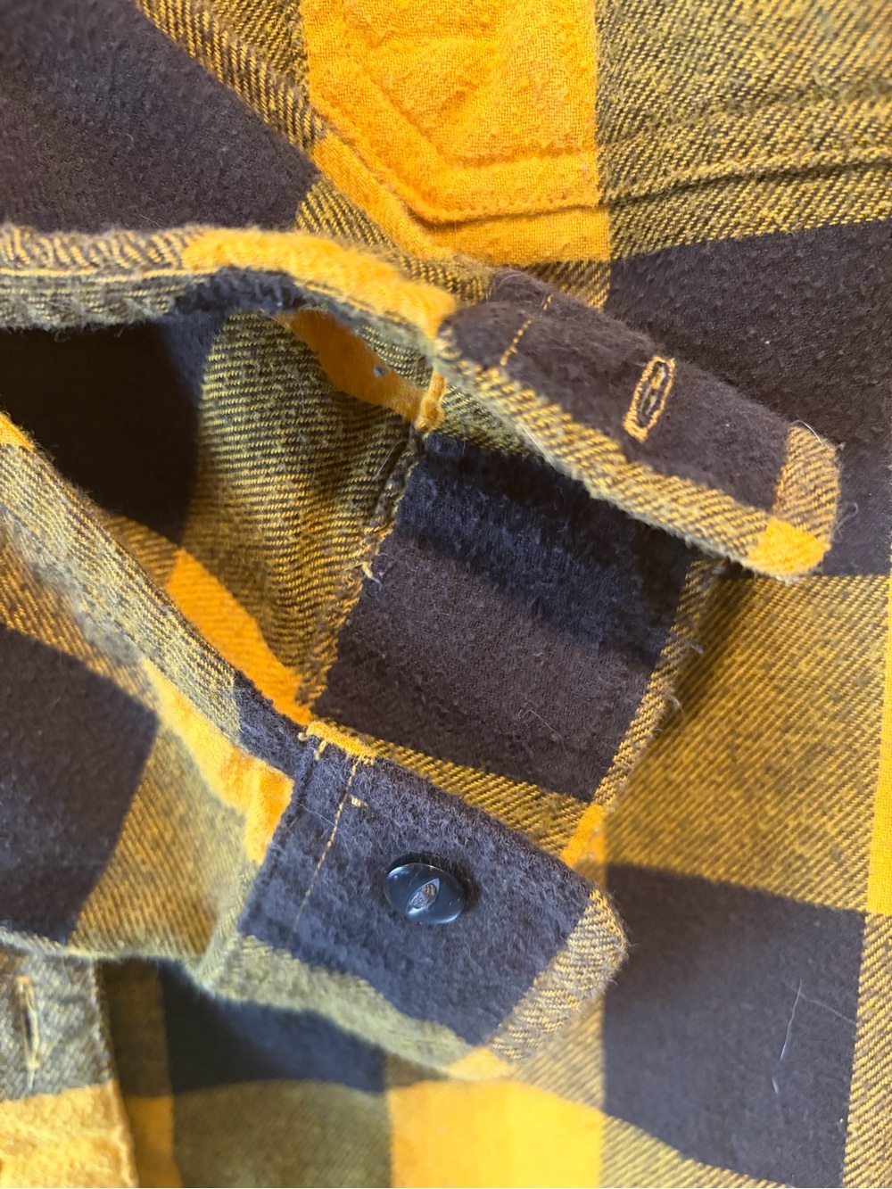 Levi's Yellow and Black Buffalo Check Button-Down Shirt - Picture 4 of 5